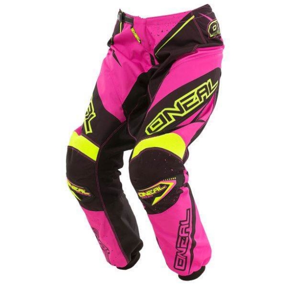 Motocross hlače Element 17 Racewear ženske, pink-črne