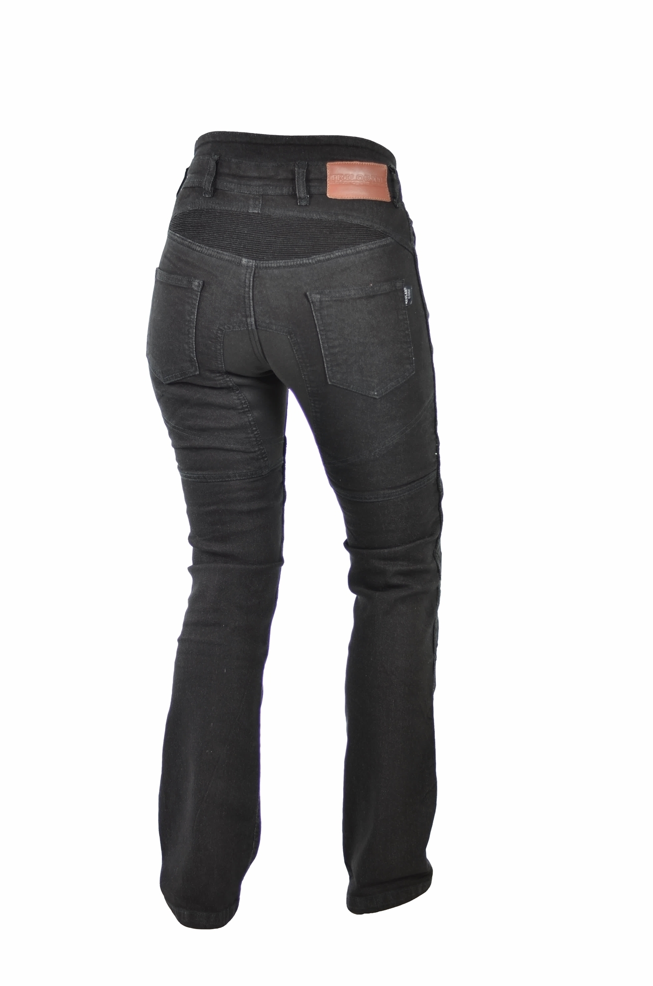 Ženske motoristične jeans hlače Trilobite PARADO 661 "regular fit", črne