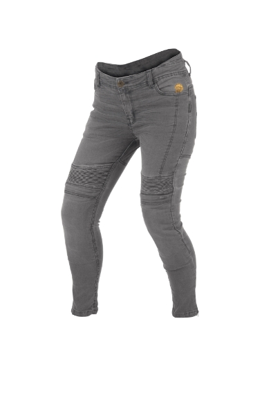 Ženske motoristične jeans hlače Trilobite Micas Urban 1665, sive