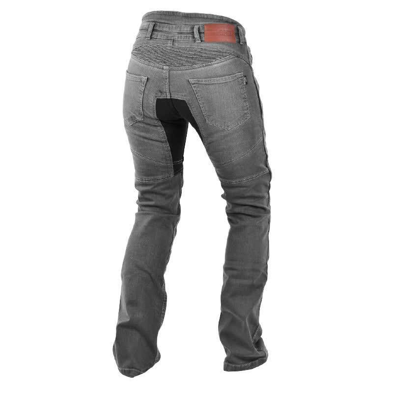 Motoristične jeans hlače Trilobite PARADO ženske svetlo sive