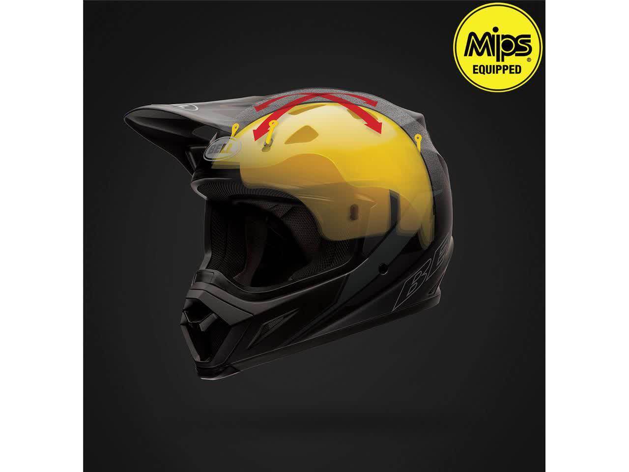 Motocross čelada BELL MX-9 MIPS Seven Ignite, neon rumena
