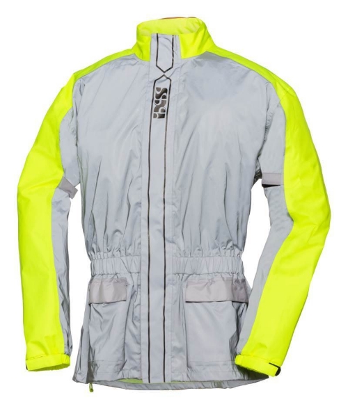 Dežna jakna iXS Silver Reflex-ST, siva/neon rumena