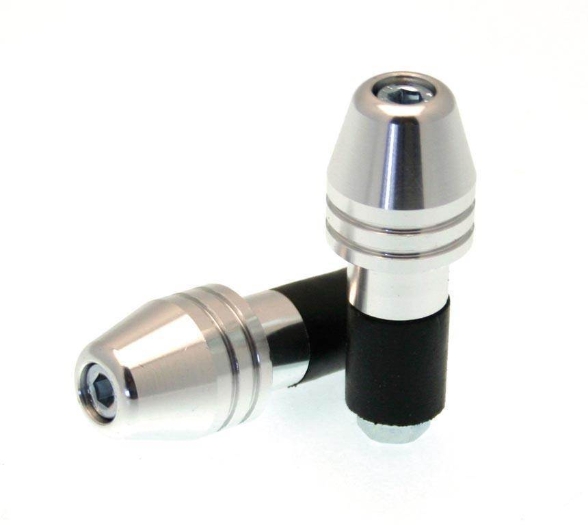 Uteži/zaključki krmila BIHR Rocket (fi 18mm), srebrni