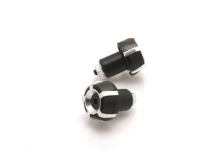 Aluminijaste uteži/zaključki krmila "SPARK" (fi 18mm), črni/srebrni