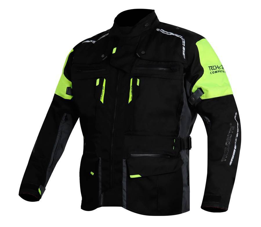 Motoristična jakna Trilobite RIDEKNOW Tech-Air® 2091, črna/rumena
