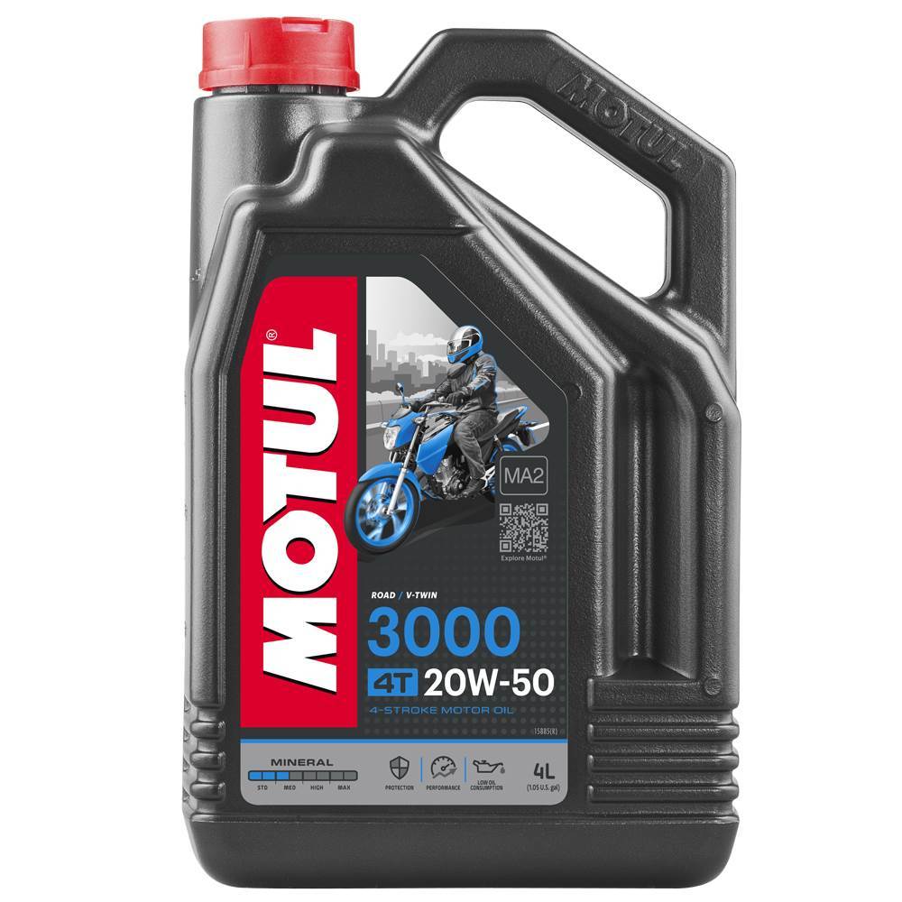 Mineralno motorno olje MOTUL 3000 4T 20W50, 4l