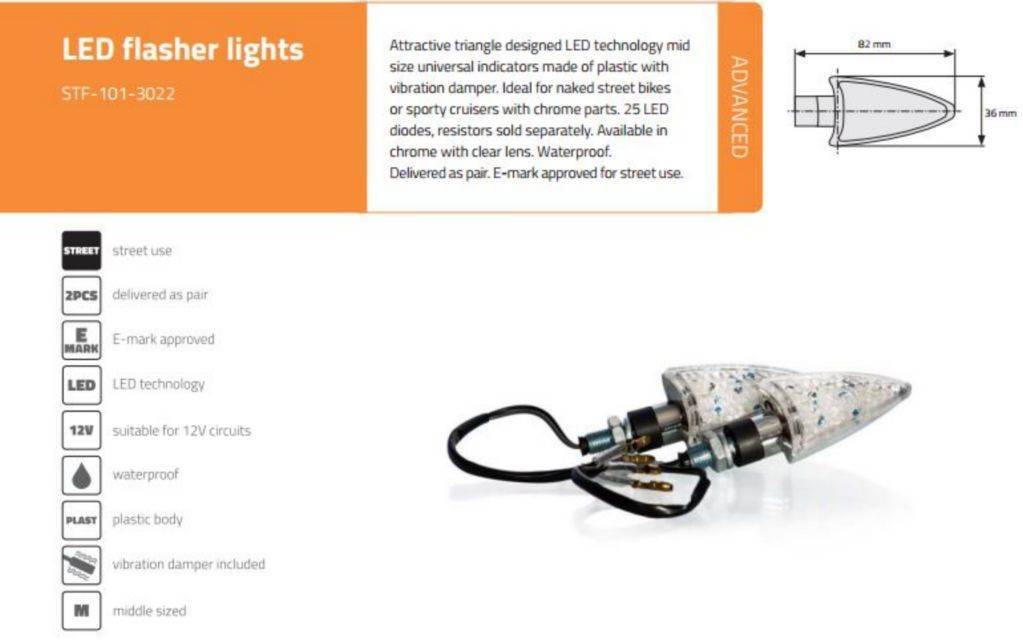 Univerzalni LED smerniki STF-3022 / 25 LED diod  (par), krom