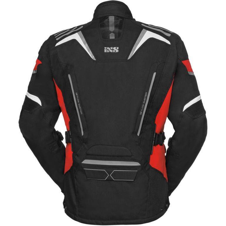 Motoristična touring jakna iXS Powells-ST, črna/rdeča