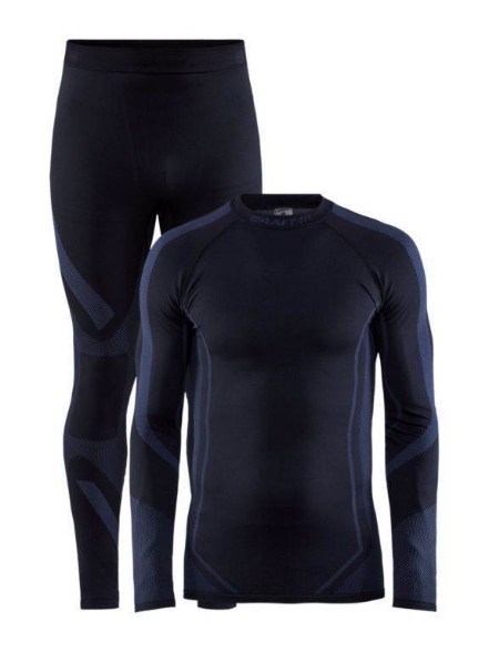Moško aktivno perilo CRAFT Core Dry Fuseknit (majica + hlače), črno