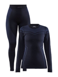 Žensko aktivno perilo CRAFT Core Dry Fuseknit (majica + hlače), črno