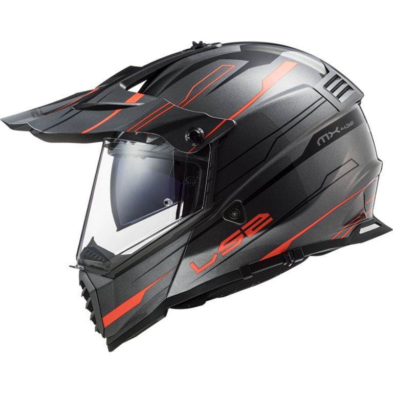 Motocross/enduro čelada z vizirjem LS2 Pioneer EVO Knight (MX436)