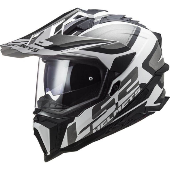 Motoristična adventure čelada LS2 Explorer Alter (MX701), črna/bela