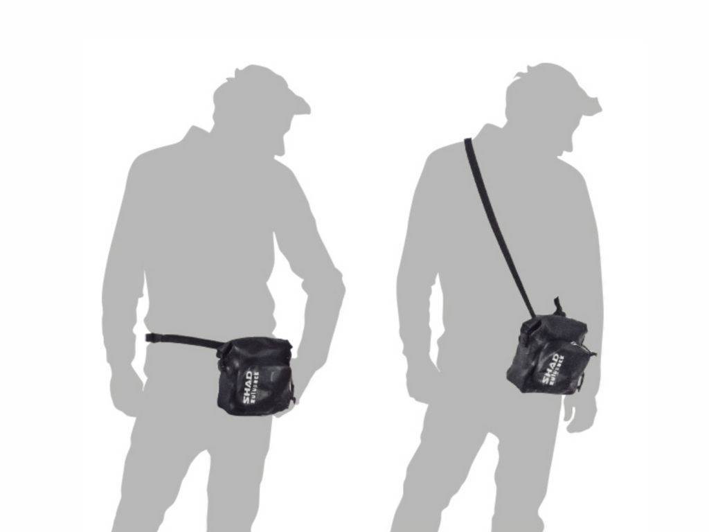 Vodoodporna torba za okoli pasu ali ramena SHAD SW05 (5 l), črna