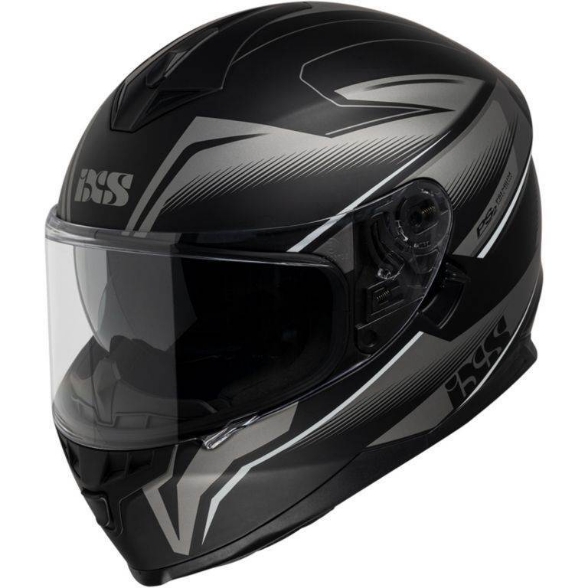 Motoristična čelada iXS 1100 2.3, črna/siva