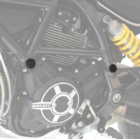 Čepi - pokrovi cevne šasije PUIG (premer 26 mm), črni - Ducati, BMW,