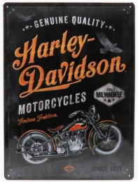 Okrasna pločevinasta plošča/tabla Harley Davidson Timeless Tradition (30x40 cm)