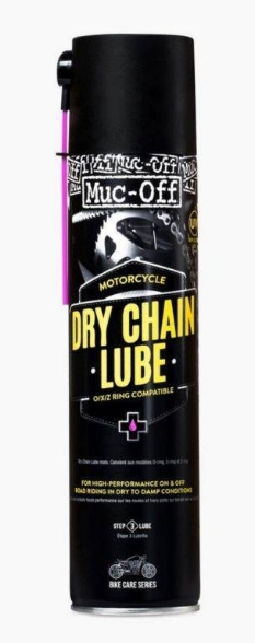 Prozoren sprej/mazivo za verigo MUC-OFF 649 "Dry Weather Chain Lube", 400 ml