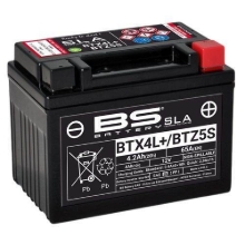 Tovarniško aktiviran akumulator BS Battery BTX4L+/BTZ5S SLA, 12V/4,2Ah- 65A