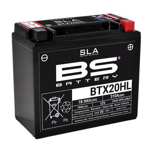 Tovarniško aktiviran akumulator BS Battery BTX20HL SLA, 12V/22,1Ah- 350A