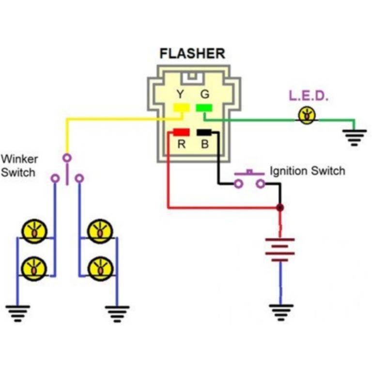 Rele za LED smernike JMP 12V/0.1-130W 4-pin, Honda