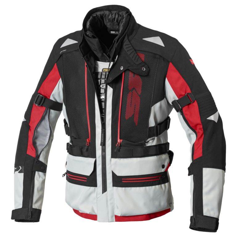 Adventure motoristična jakna SPIDI Allroad H2Out, črna/bela/rdeča