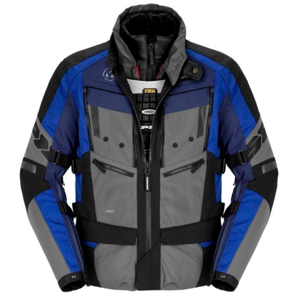 Touring motoristična jakna SPIDI 4 Season Evo H2Out, siva/modra