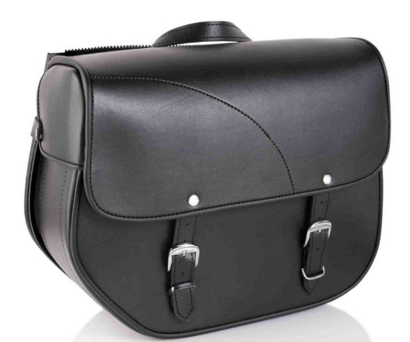 Usnjejne stranske torbe za motor CustomAcces Sant Louis (2x15 L), črne
