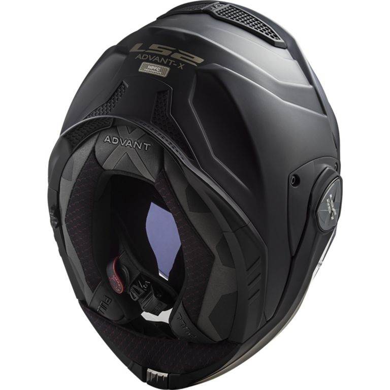 Preklopna motoristična čelada LS2 Advant X Spectrum (FF901), črna/bela/rdeča