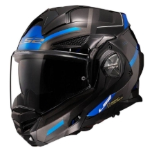 Preklopna motoristična čelada LS2 Advant X Spectrum (FF901), titan/modra