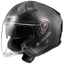 Karbonska odprta jet čelada z vizirjem LS2 Infinity II Gloss (OF603)
