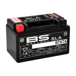 Tovarniško aktiviran akumulator BS Battery BTX7 SLA, 12V/6,3Ah- 105A