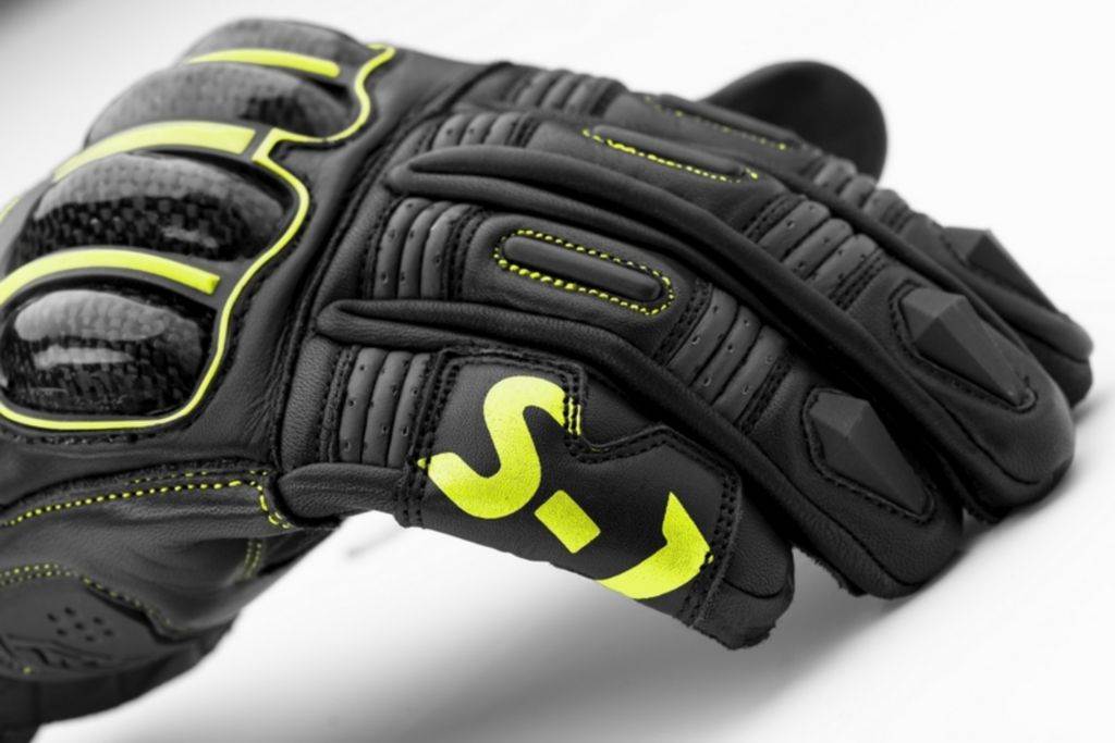 Športne motoristične rokavice RST S1, črne/rumene
