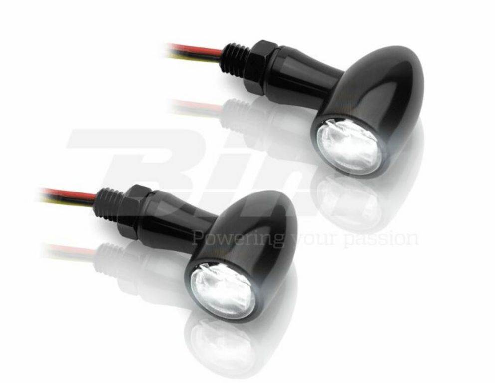 Univerzalni aluminijasti LED smerniki/pozicijska luč Vparts Bullet (2 kos), črni