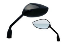 Univerzalna ogledala za motor Vparts Cool M10x1,25 (2 kos), črna