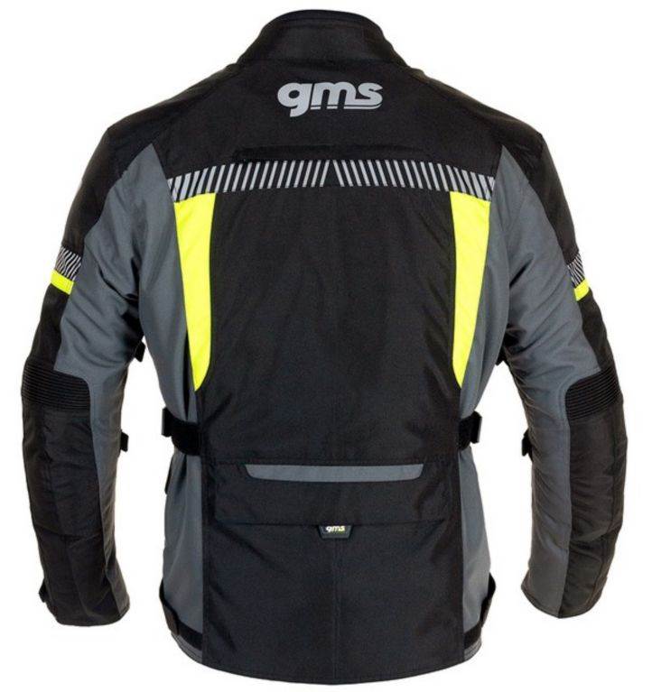 Touring motoristična jakna GMS Everest 3v1, črna/rumena