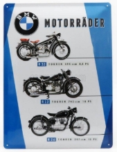 Okrasna pločevinasta plošča/3D tabla BMW Motorrader Chart (30x40 cm)