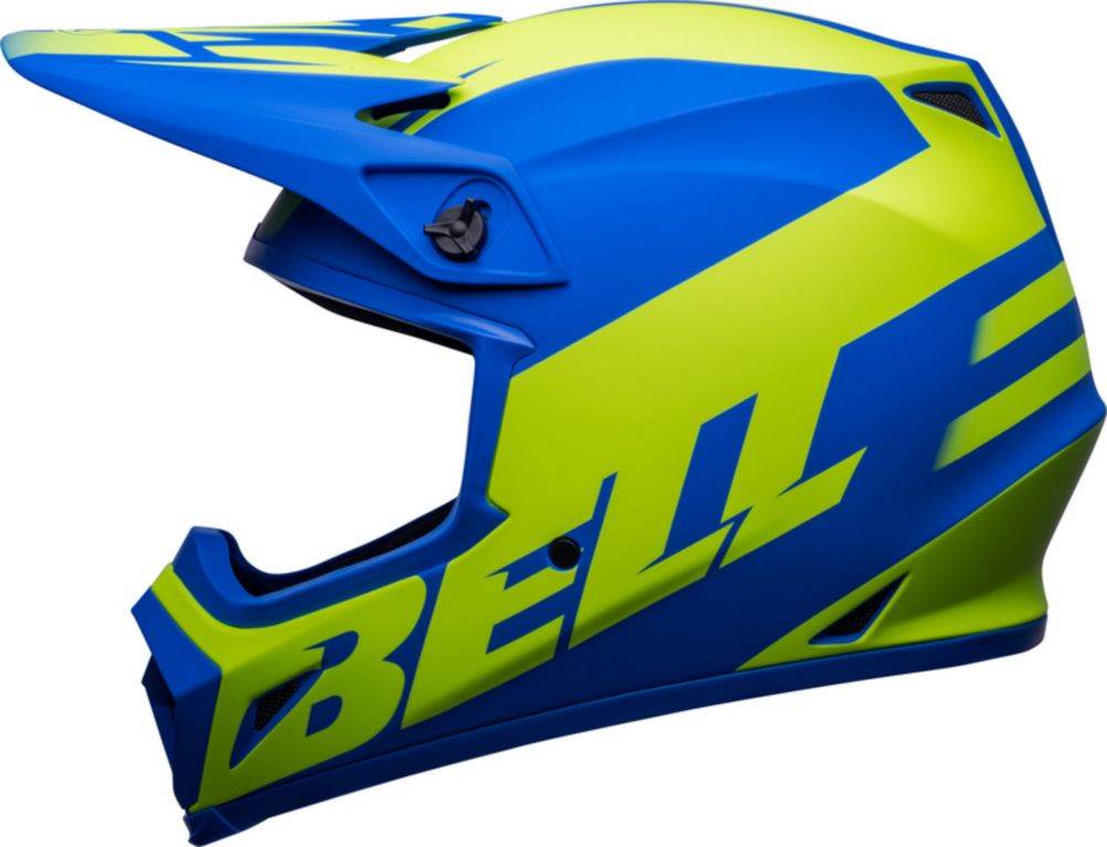 Premium motocross čelada BELL MX-9 Mips Disrupt, modra/rumena