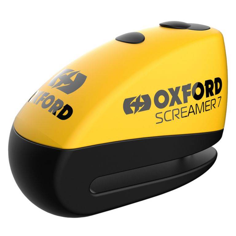 Ključavnica za disk motorja z alarmom Oxford Screamer 7, fi-7 mm (100 dB)
