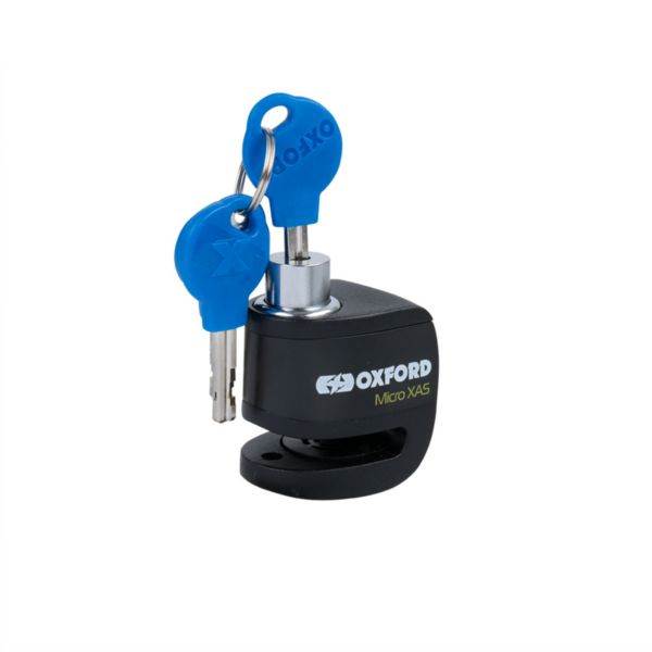 Ključavnica za disk motorja z alarmom Oxford Micro XA5, fi-5 mm (110 dB)