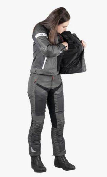 Ženska športna poletna motoristična jakna iXS Trigonis-Air, siva/bela