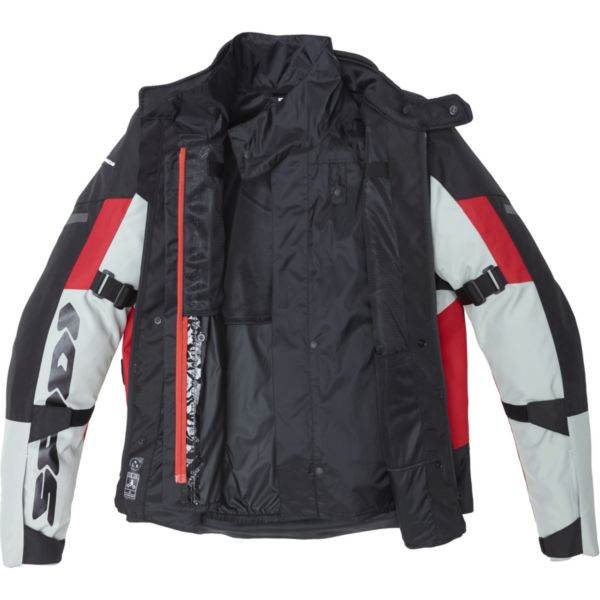 Motoristična jakna Spidi Crossmaster H2Out® 3in1, bela/rdeča