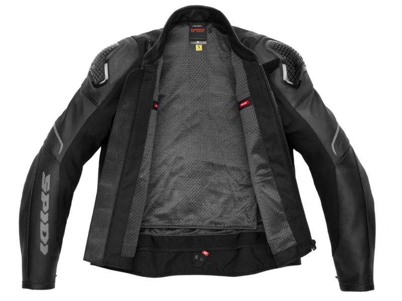 Športna usnjena motoristična jakna Spidi Evorider 2, črna