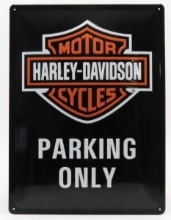 Okrasna pločevinasta plošča/tabla Harley Davidson Parking Only (30x40 cm)