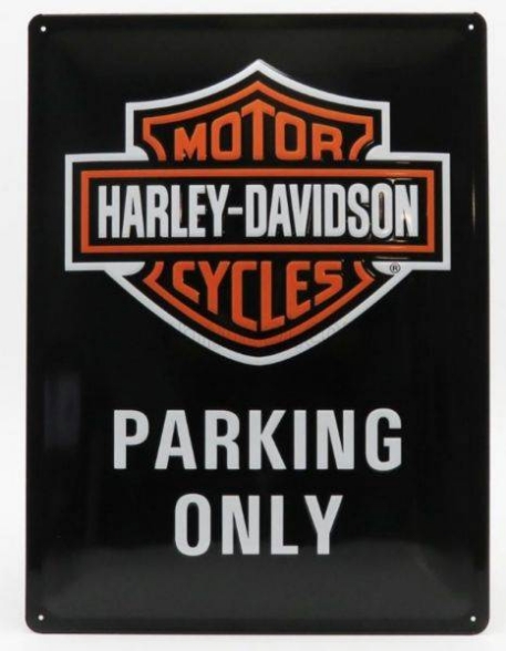 Okrasna pločevinasta plošča/tabla Harley Davidson Parking Only (30x40 cm)