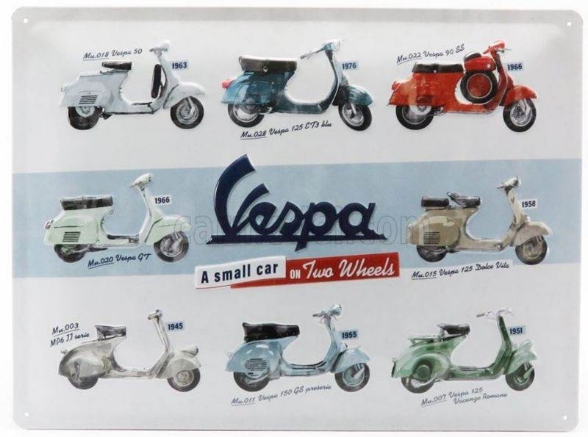 Okrasna pločevinasta plošča/tabla Piaggio Vespa Collage (40x30 cm)