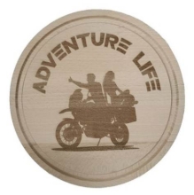Okrasna lesena deska ADVENTURE LIFE (premer 24 cm)