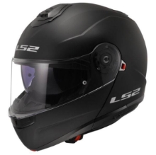 Preklopna motoristična čelada LS2 Strobe II Matt (FF908), črna