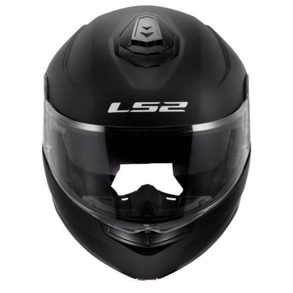 Preklopna motoristična čelada LS2 Strobe II Matt (FF908), črna