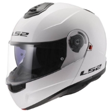 Preklopna motoristična čelada LS2 Strobe II Gloss (FF908), bela