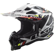 Motocross čelada LS2 Subverter EVO II Stomp (MX700), bela/črna